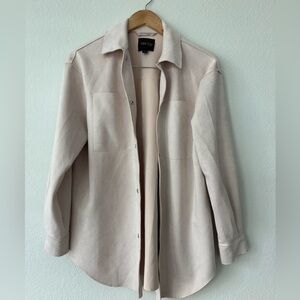 Faux Leather Cream Jacket